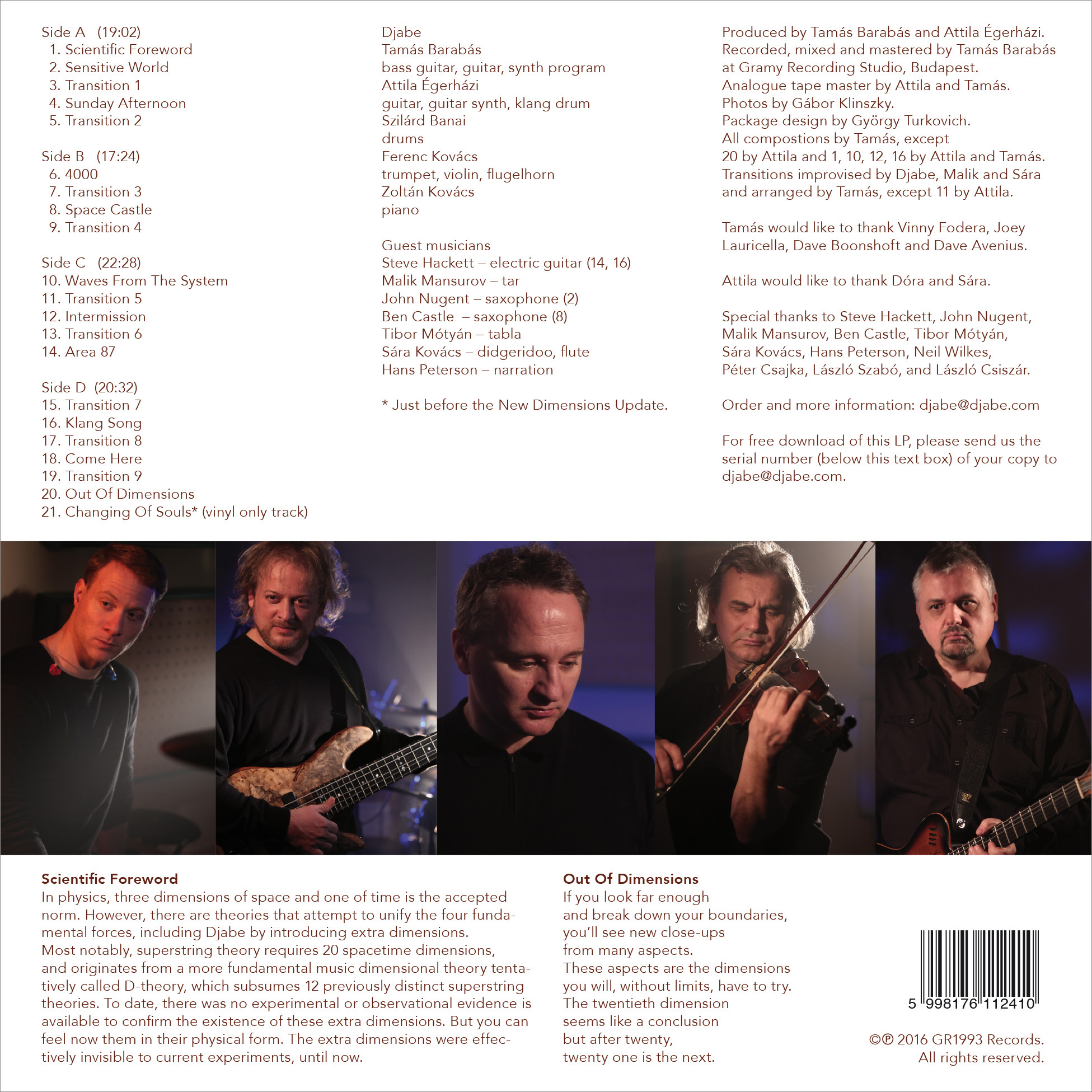 Djabe_20_Dimensions_LP_FRONT