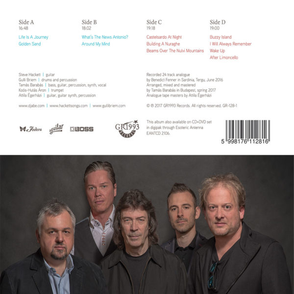 Djabe & Steve Hackett – Life is a Journey The SardiniaTapes (2LP) back cover