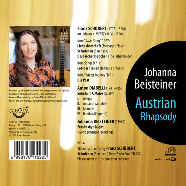 Johanna Beisteiner – Austrian Rhapsody (CD) back cover