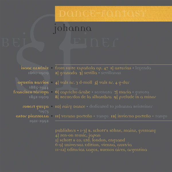 Johanna Beisteiner – Dance Fantasy (CD) inner 1