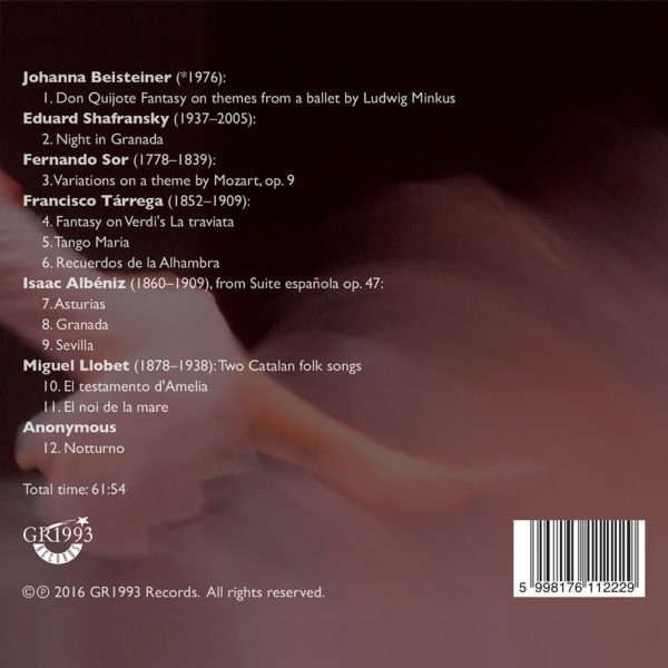 Johanna Beisteiner – Don Quijote (CD) back cover