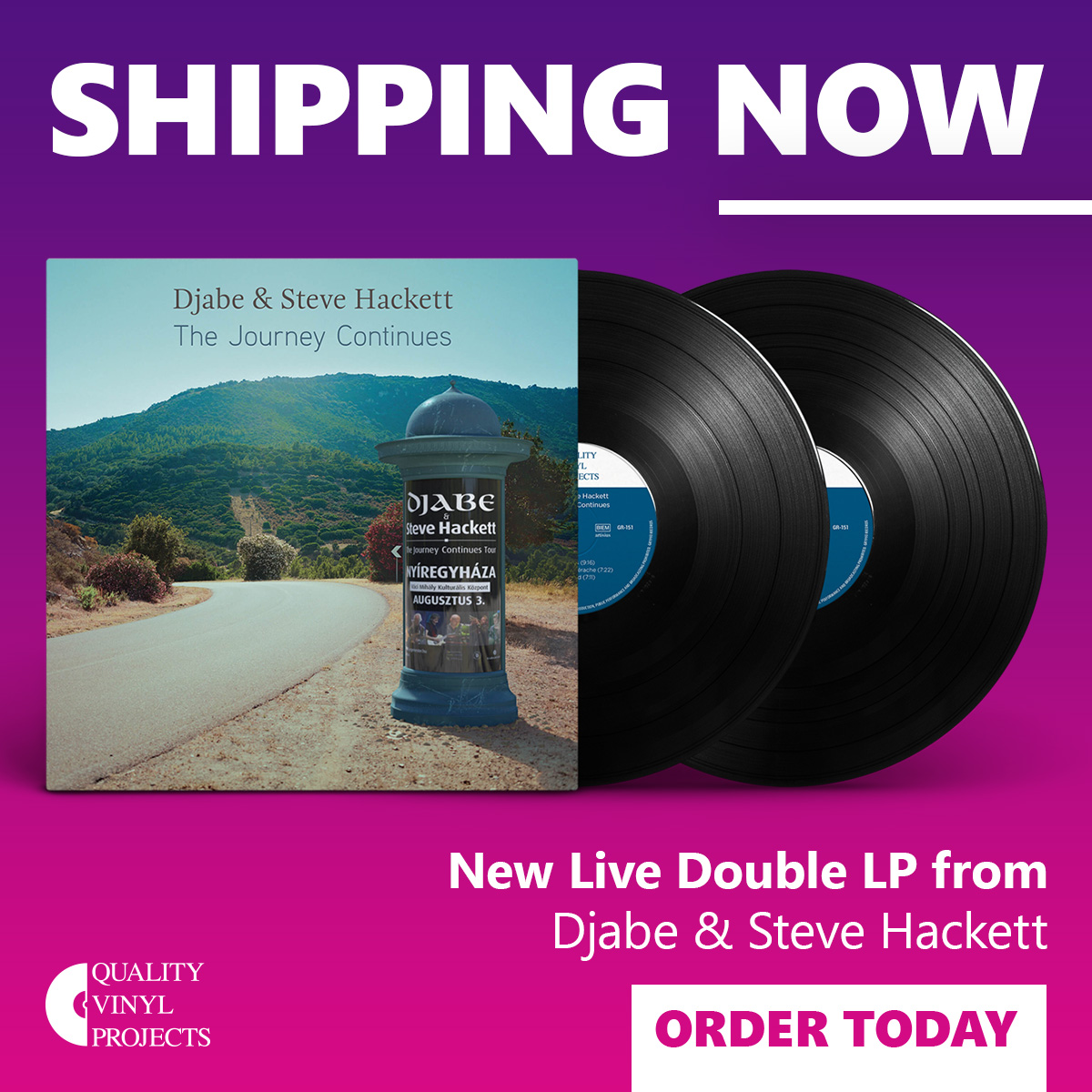 Shipping now – Djabe & Steve Hackett – The Journey Continues (2LP)
