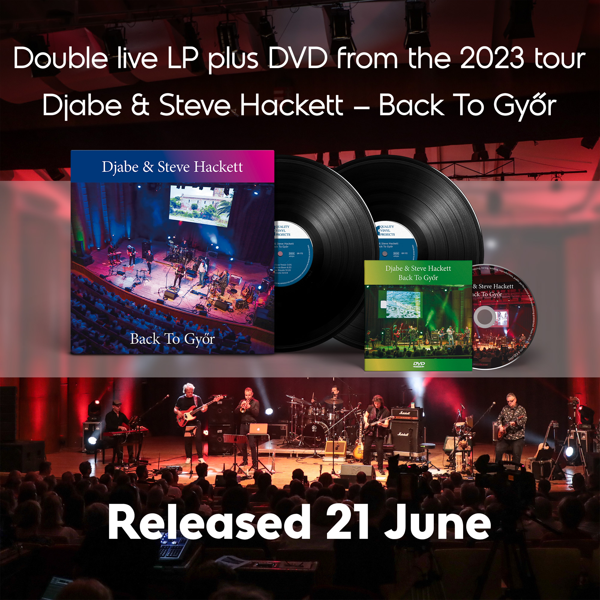 new live album made in Győr by Djabe & Steve Hackett